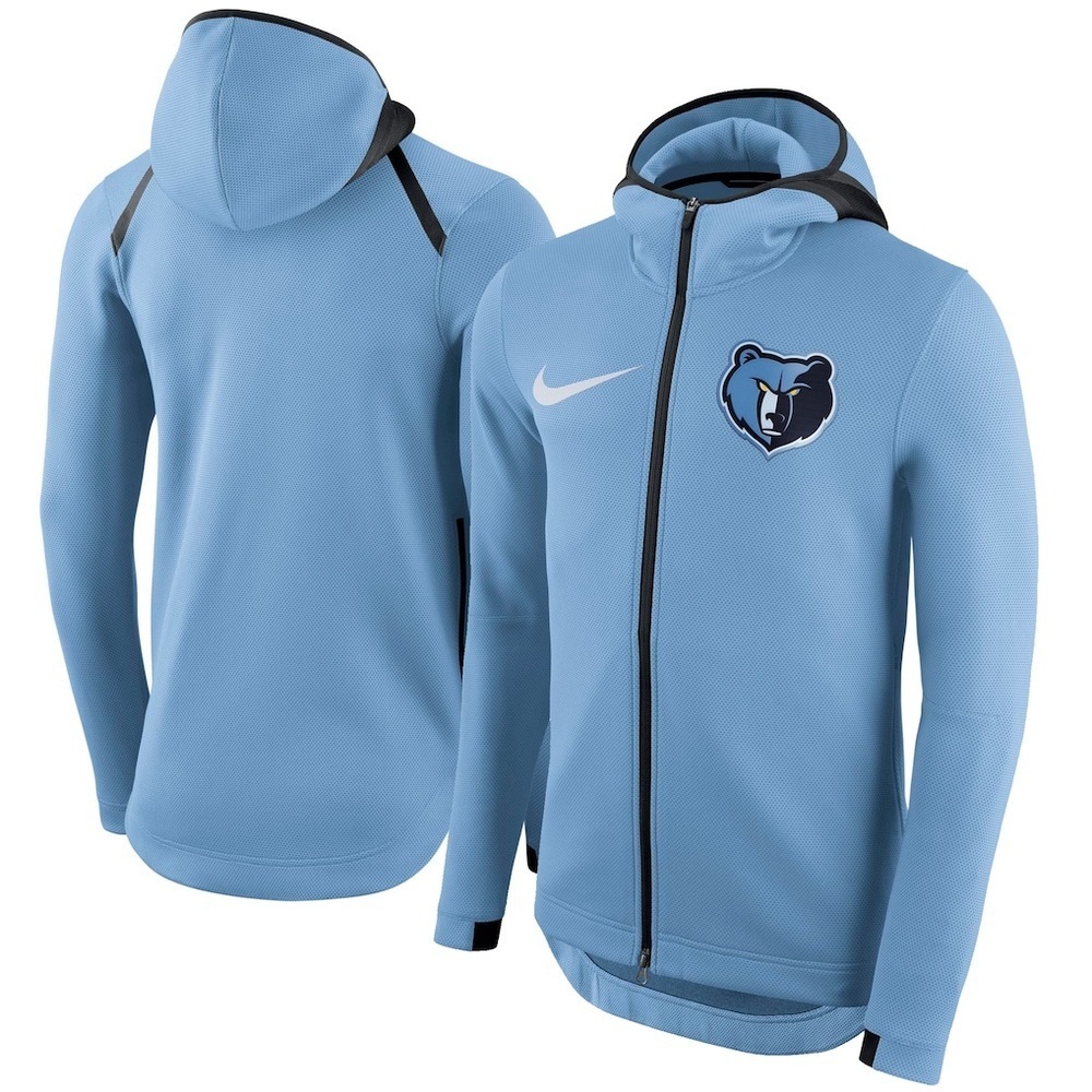 Men's Nike Blue Memphis Grizzlies Therma Flex Showtime Full-Zip Hoodie